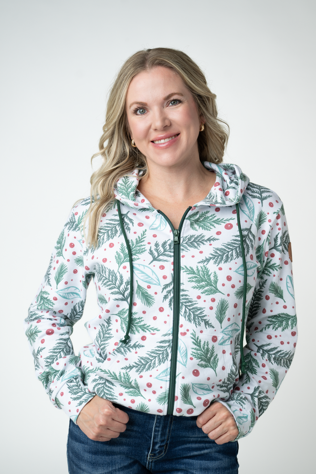 IN STOCK Fullzip Hoodie - Berry + Pine