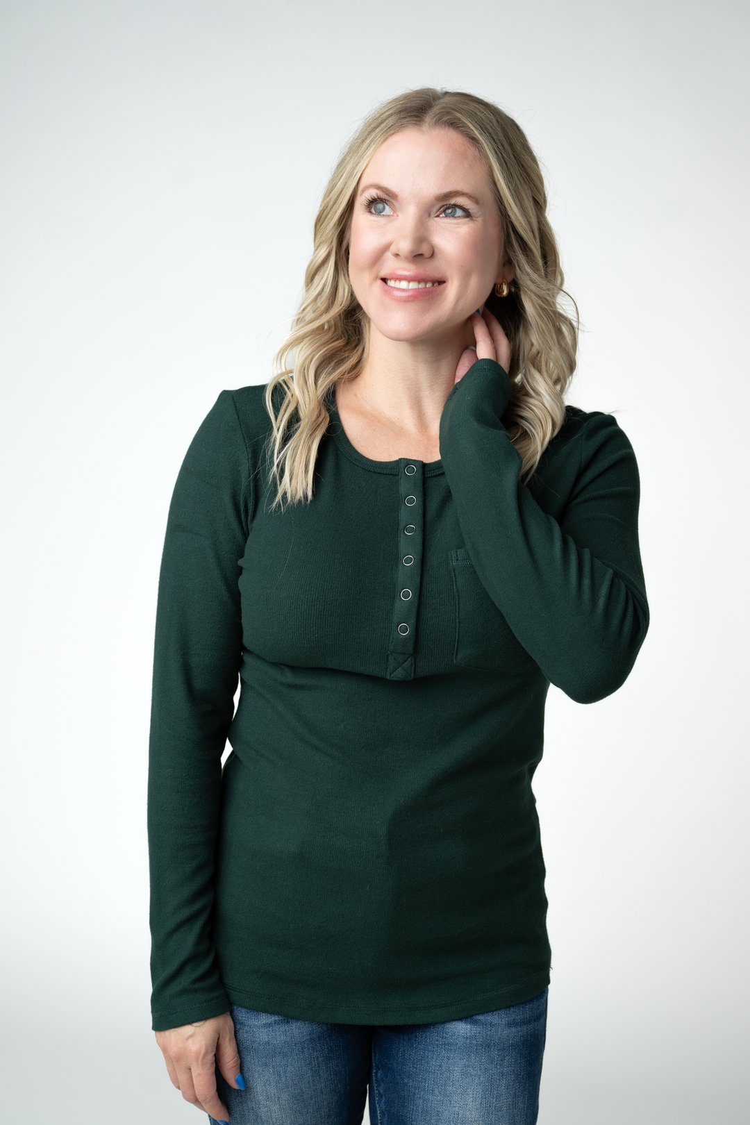 IN STOCK Georgia Long Sleeve Top - Evergreen