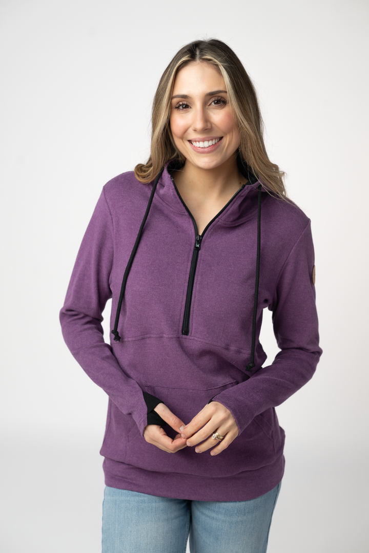 IN STOCK Classic HalfZip Hoodie - Black and Purple