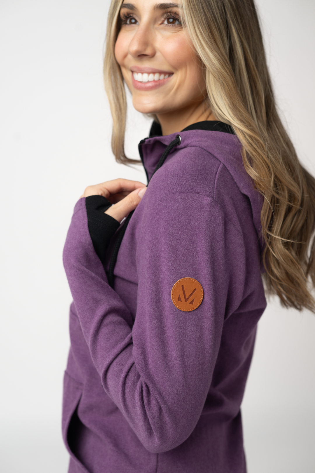IN STOCK Classic HalfZip Hoodie - Black and Purple