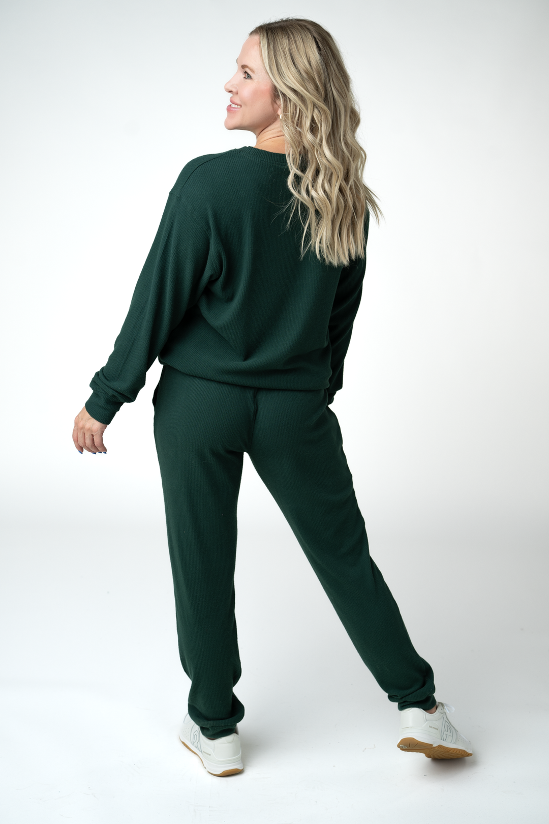 IN STOCK Corrine Ribbed Pullover Top - Evergreen