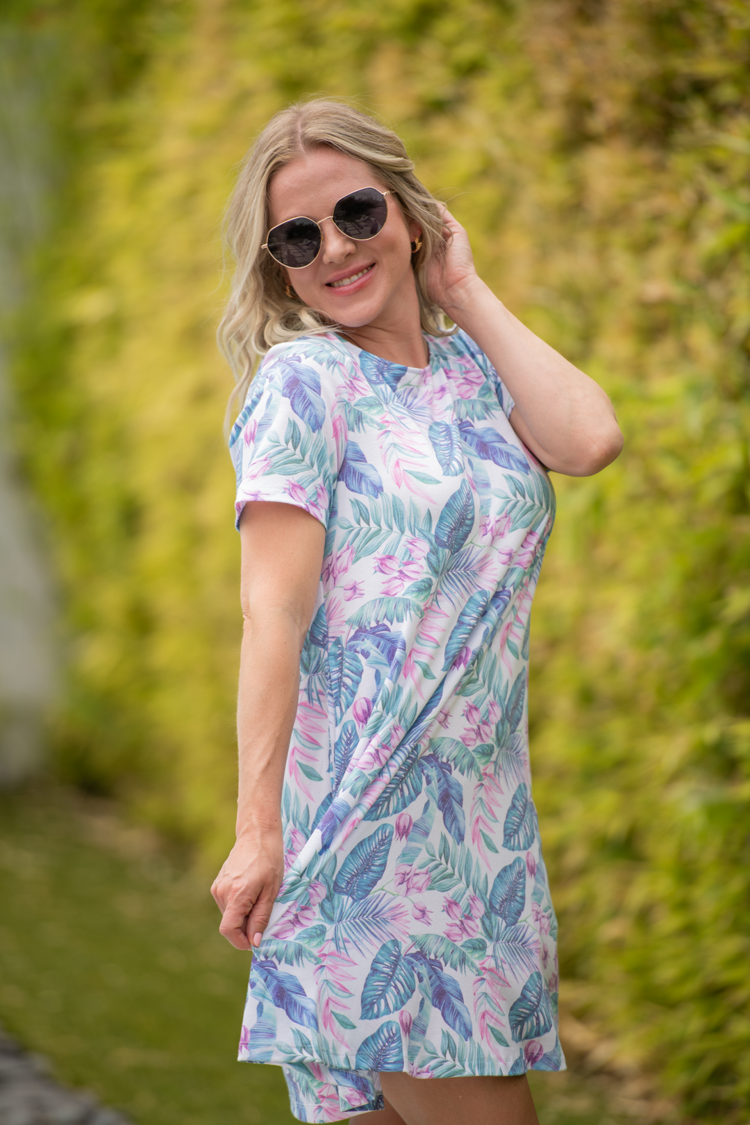 IN STOCK Alicia Dress - Tropical Leaf
