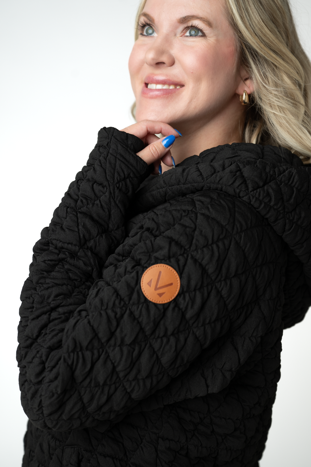 IN STOCK Geometric Fullzip Hoodie - Black