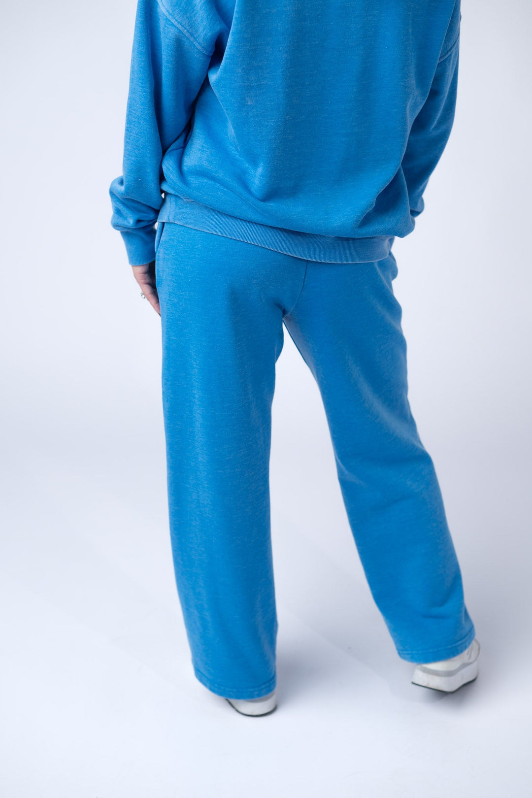 IN STOCK Wide Leg Vintage Wash Bottoms - Winter Blue