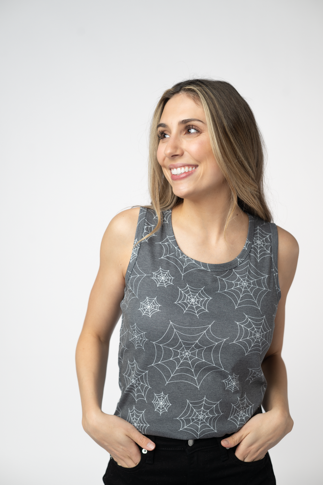 IN STOCK Ava Tank - Faded Black Webs