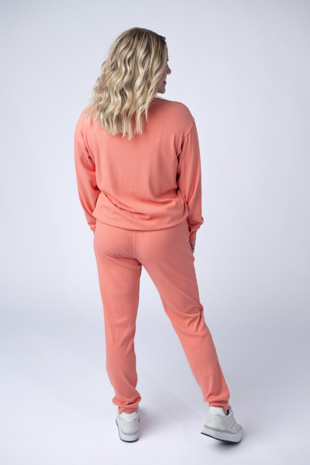 IN STOCK Corrine Ribbed Pullover Top - Coral