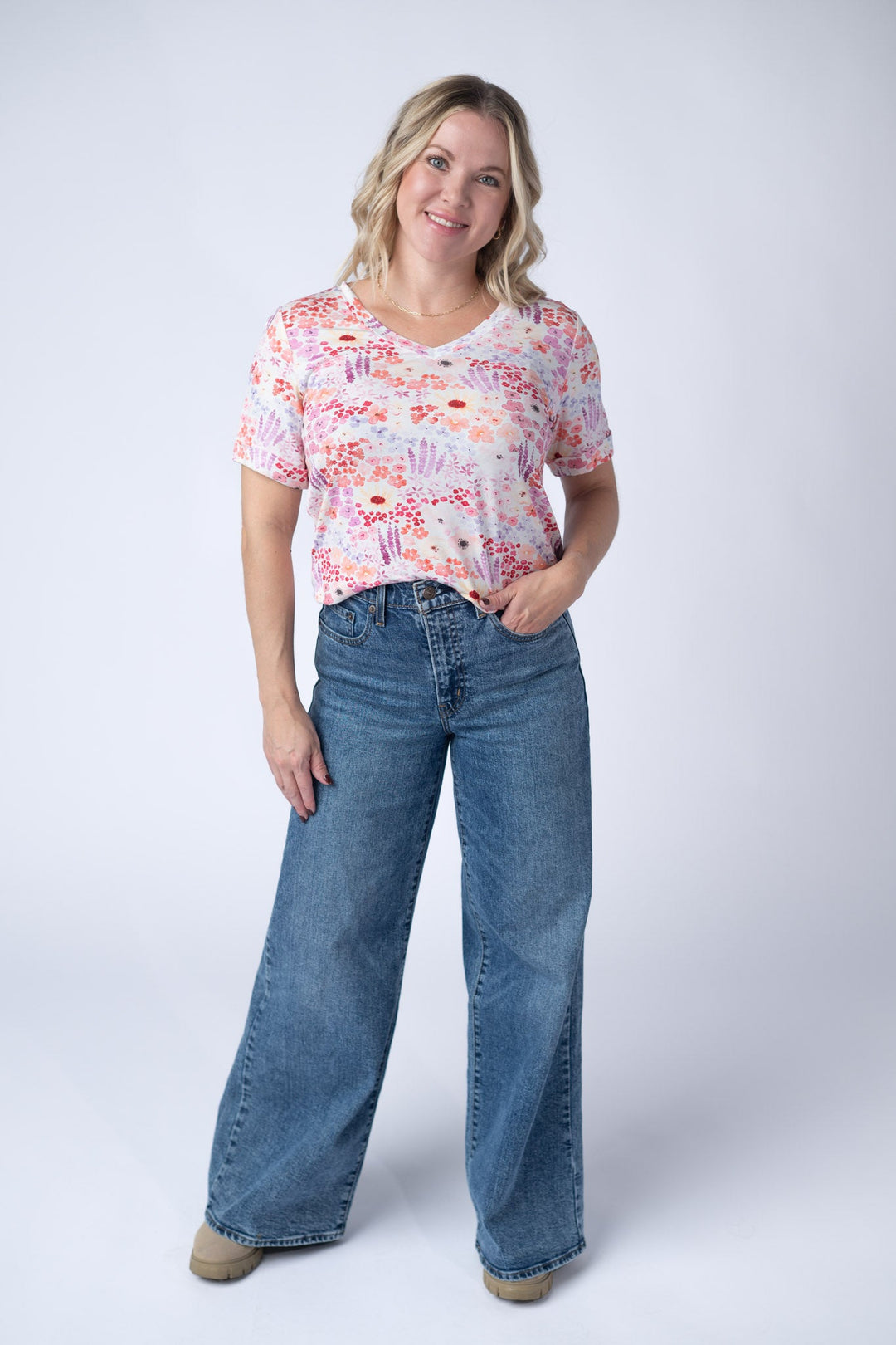 IN STOCK Sophie Tee - Coral Sunset Floral