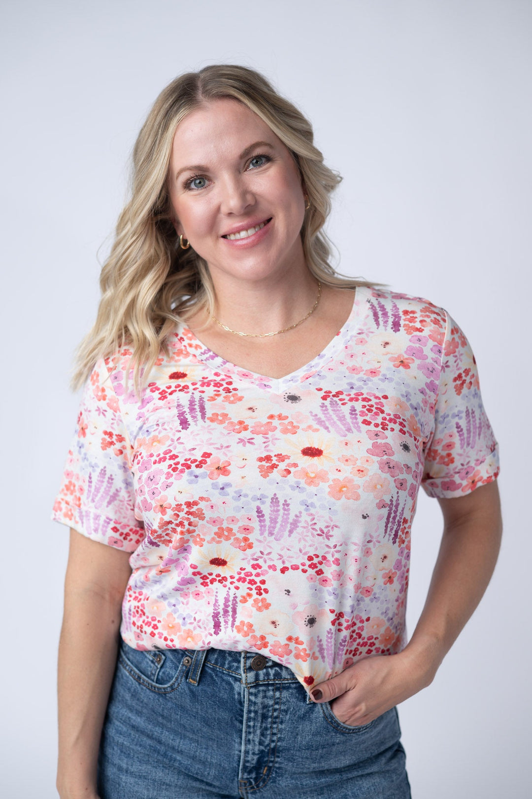 IN STOCK Sophie Tee - Coral Sunset Floral