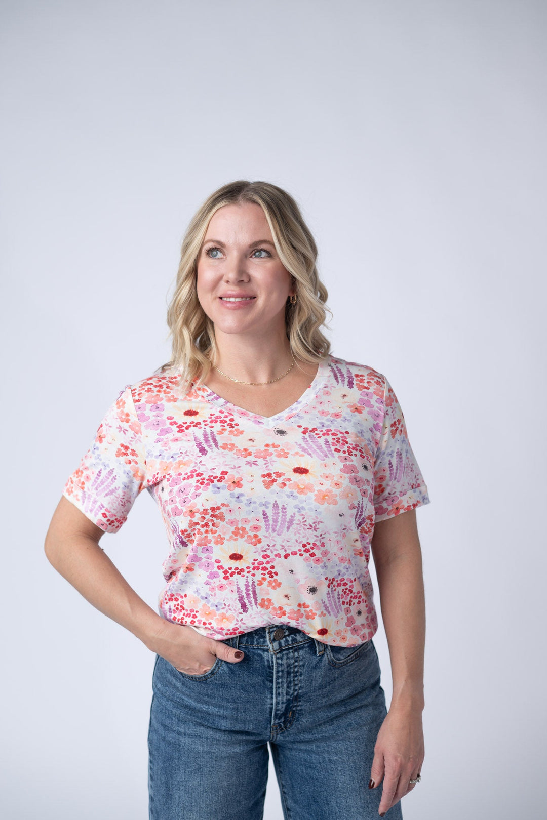 IN STOCK Sophie Tee - Coral Sunset Floral