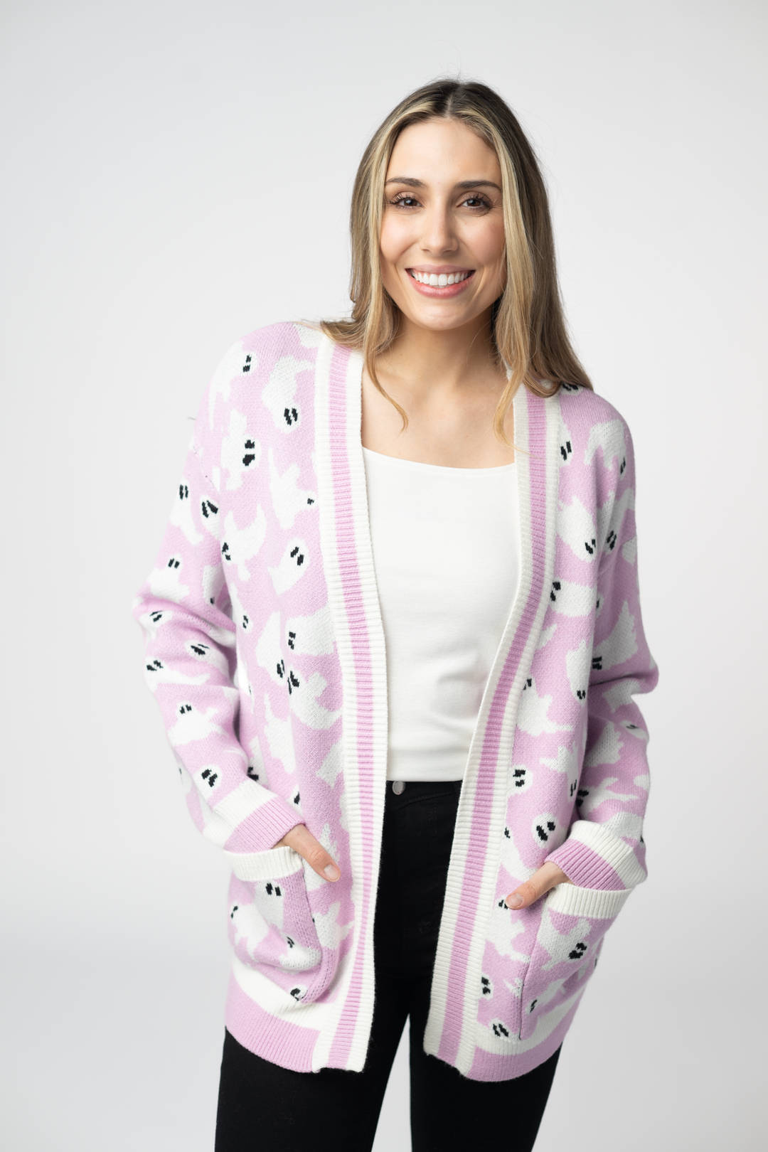 IN STOCK Ghost Pocket Cardigan - Lilac