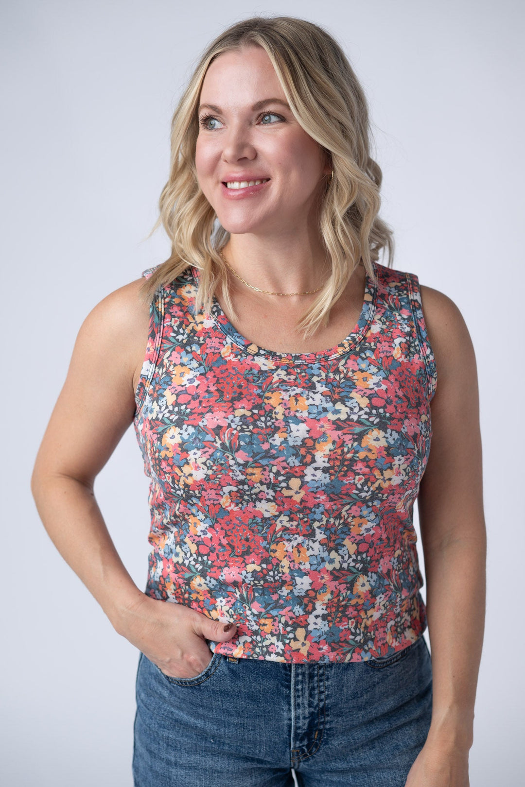 IN STOCK Ava Tank - Bright Floral