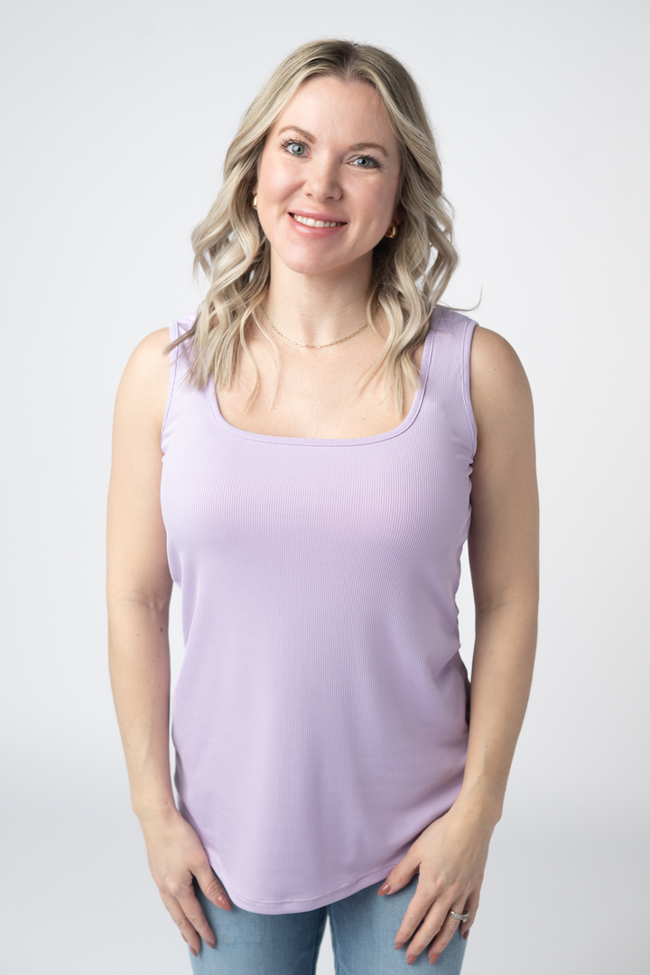 IN STOCK Rachel Ribbed Tank -  Lavender
