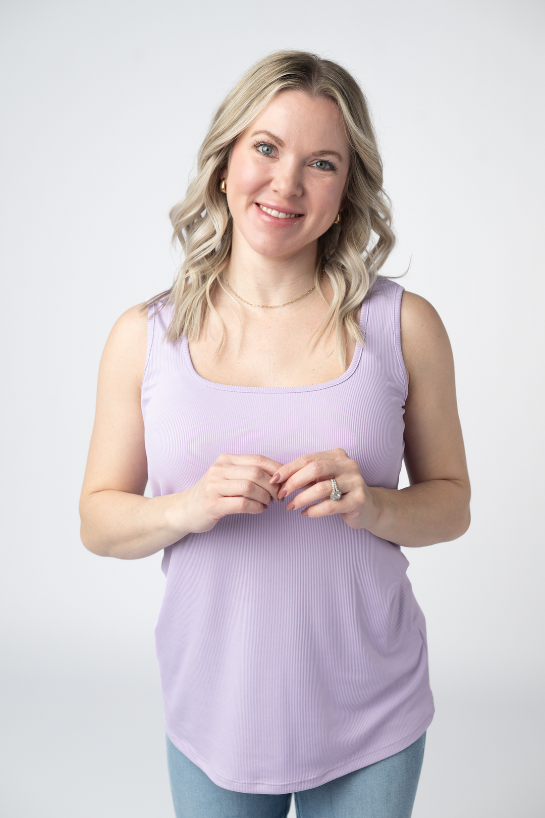 IN STOCK Rachel Ribbed Tank -  Lavender