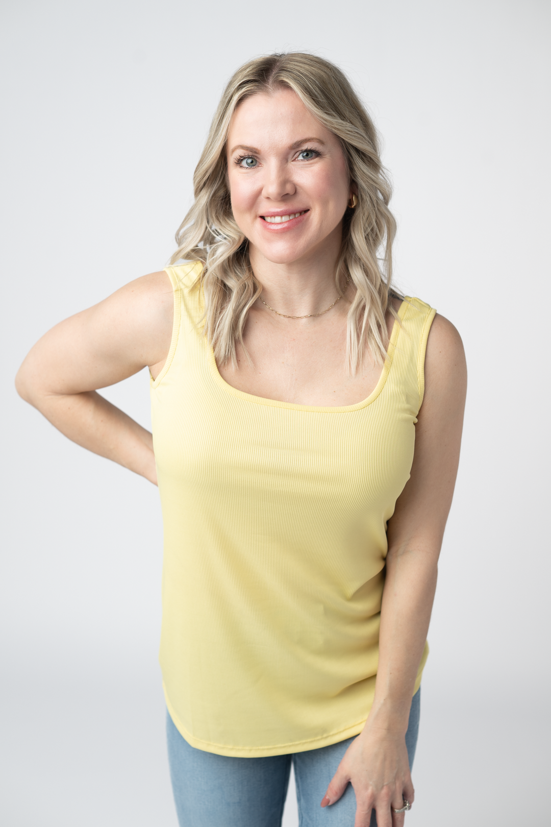 IN STOCK Rachel Ribbed Tank - Yellow