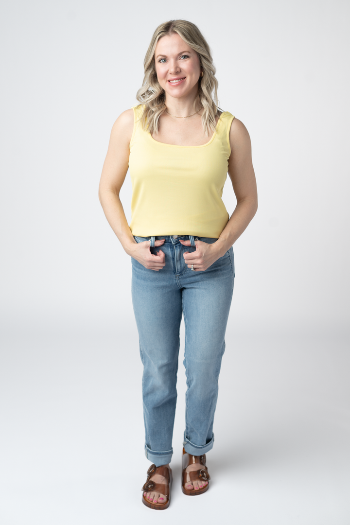 IN STOCK Rachel Ribbed Tank - Yellow