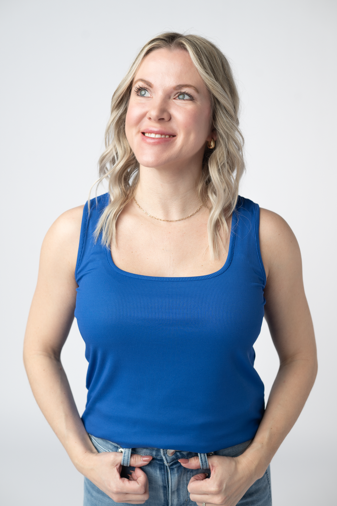 IN STOCK Rachel Ribbed Tank - Royal Blue FINAL SALE