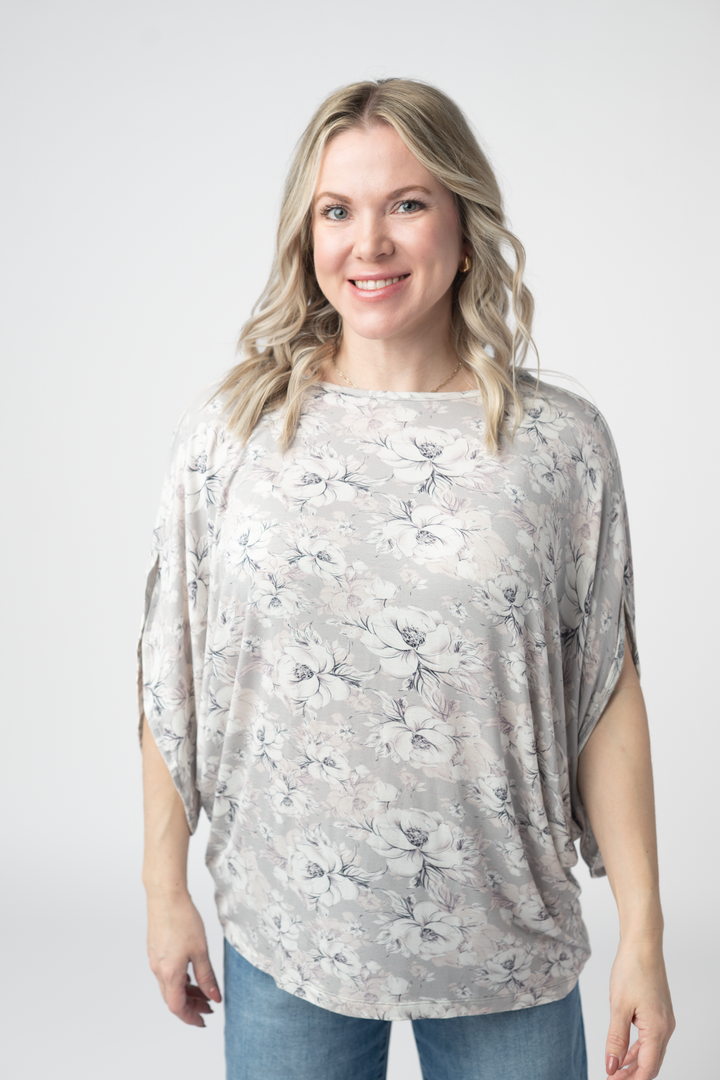 IN STOCK Darcy Dolman - Vintage Grey Floral FINAL SALE