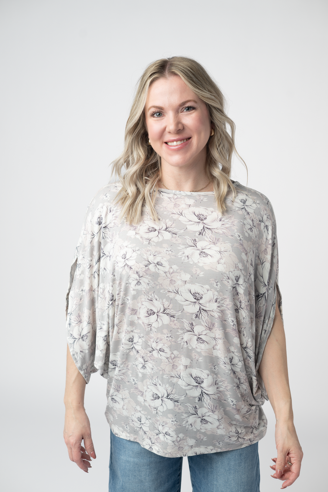 IN STOCK Darcy Dolman - Vintage Grey Floral FINAL SALE