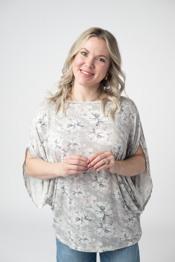 IN STOCK Darcy Dolman - Vintage Grey Floral FINAL SALE