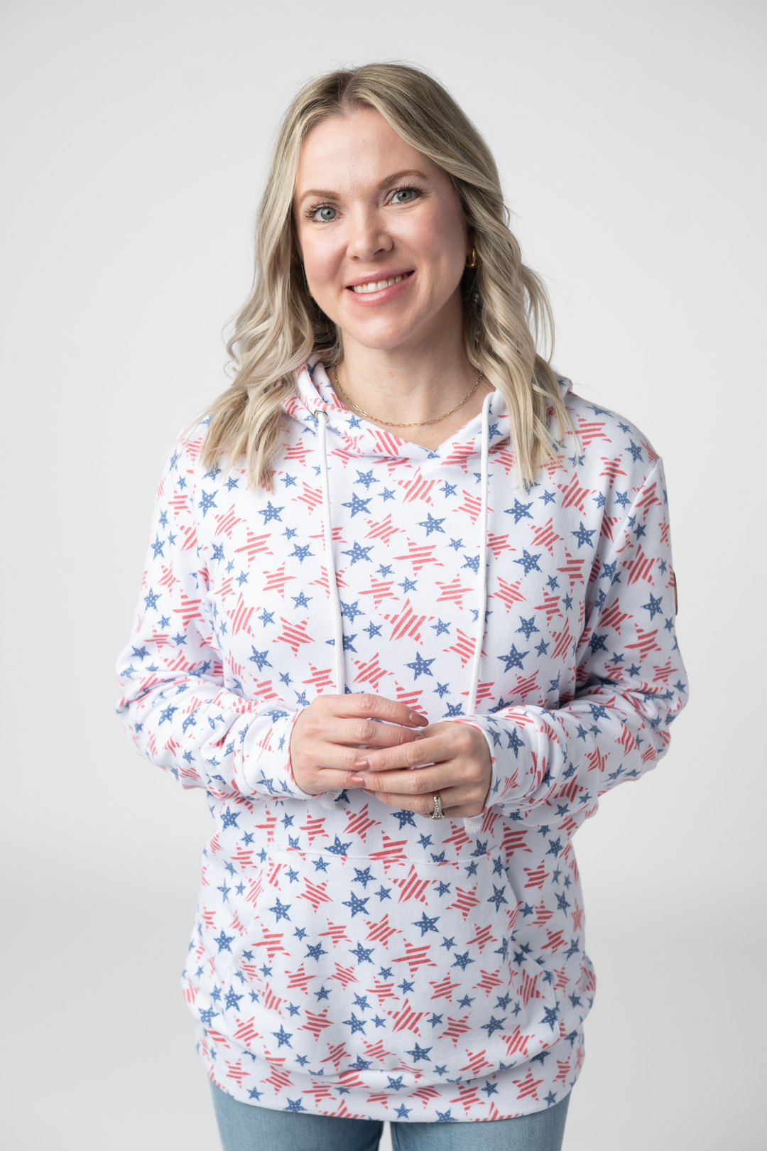 IN STOCK Hailey Pullover Hoodie - American Stars and Stripes FINAL SALE