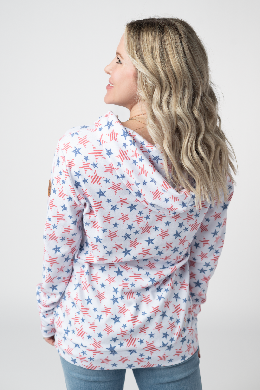 IN STOCK Hailey Pullover Hoodie - American Stars and Stripes FINAL SALE