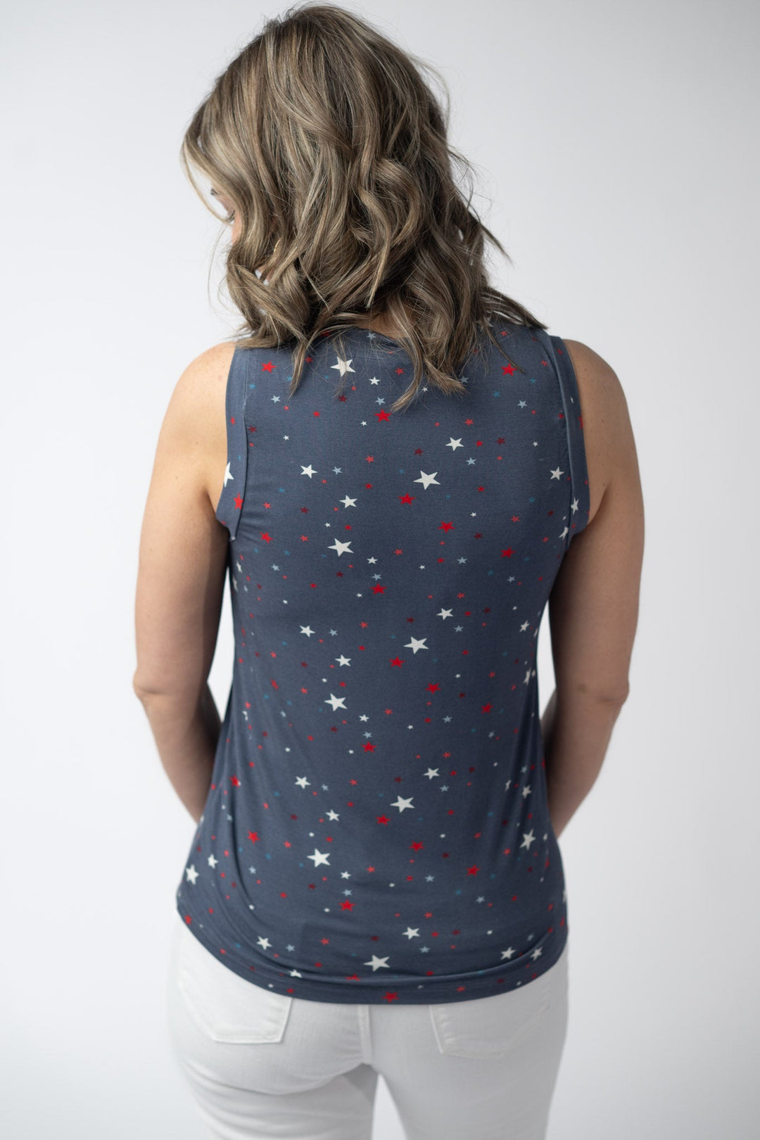 IN STOCK Noelle Tank - Navy Liberty Stars FINAL SALE