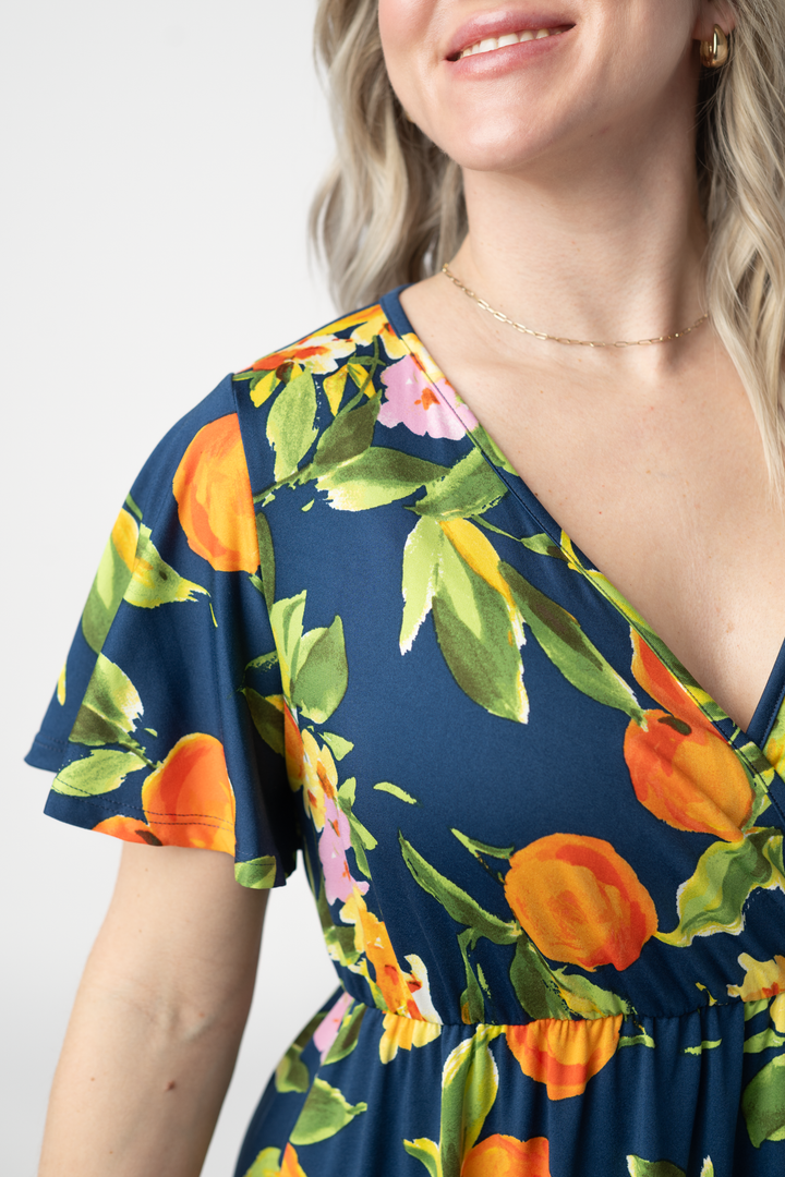 IN STOCK Harley High-Low Dress - Navy Citrus FINAL SALE