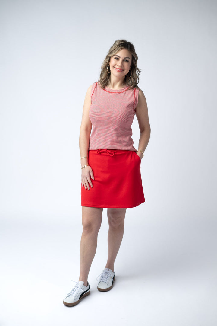 IN STOCK Serena Luxe Skort - Red