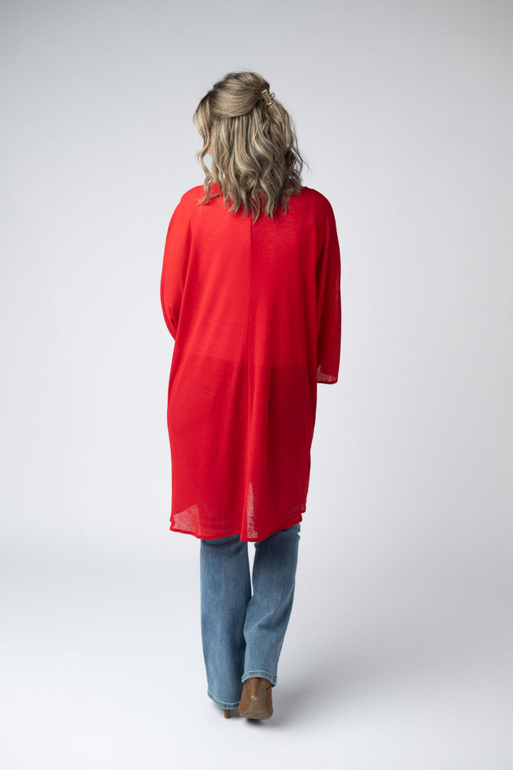 IN STOCK Ellie Cover-Up Kimono - Red FINAL SALE