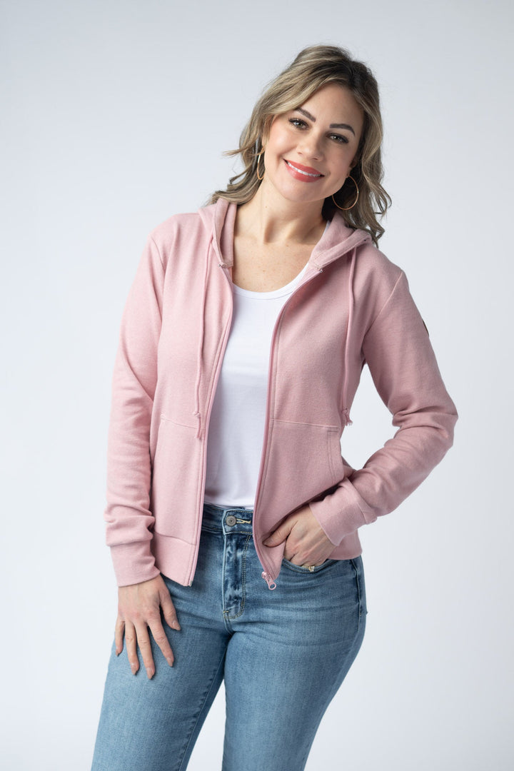 IN STOCK Fullzip Hoodie - Dusty Pink