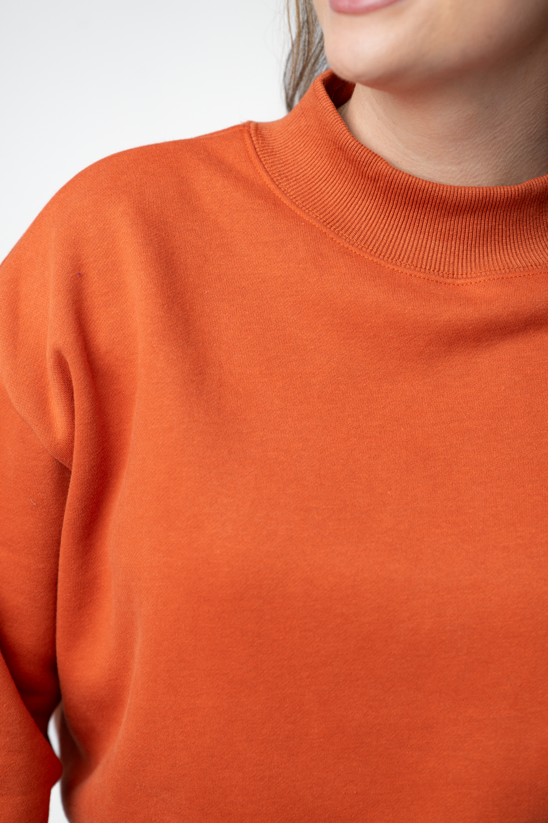 IN STOCK Marley Mock Neck Sweatshirt - Pumpkin
