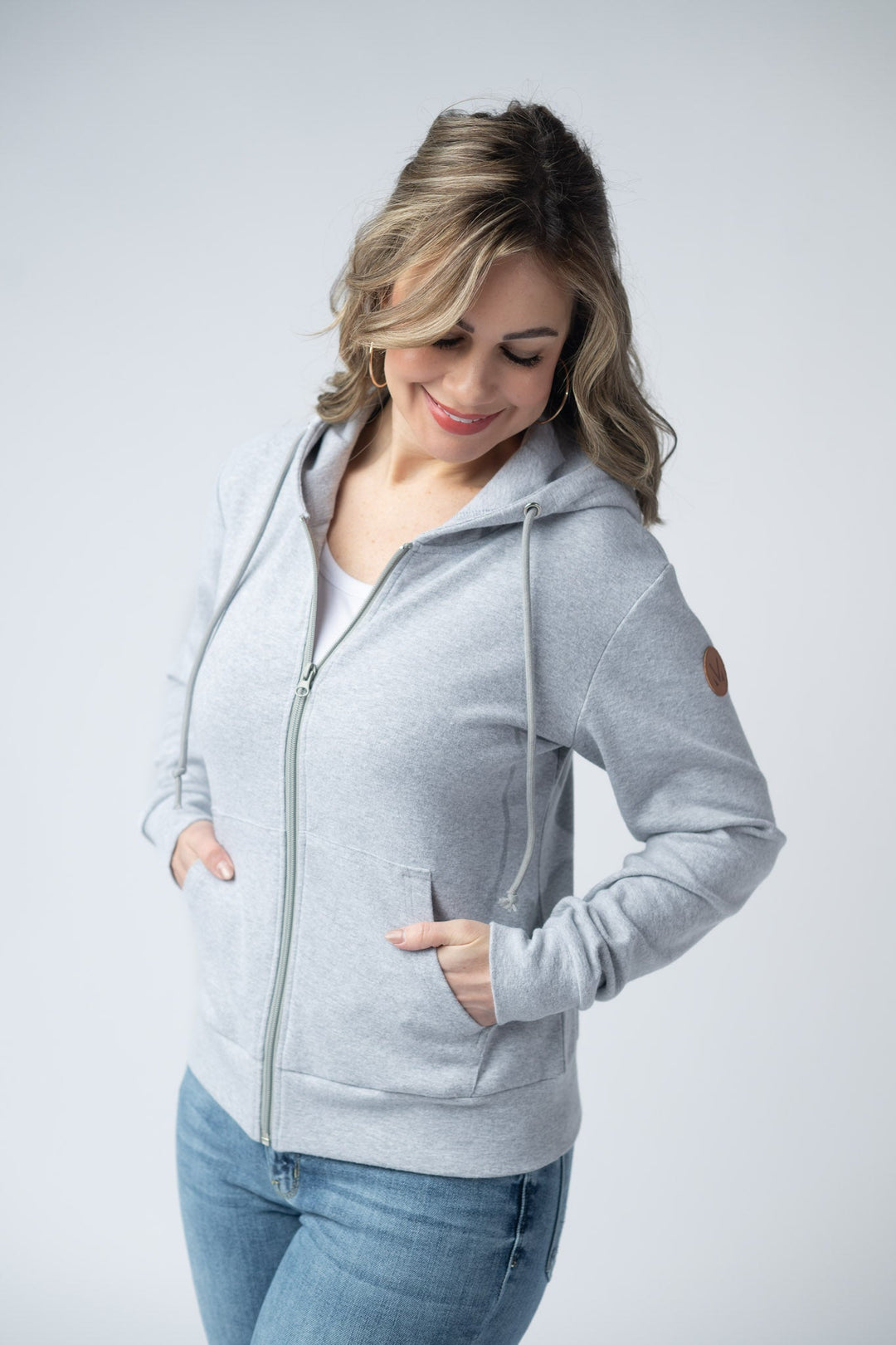 IN STOCK Fullzip Hoodie - Light Grey