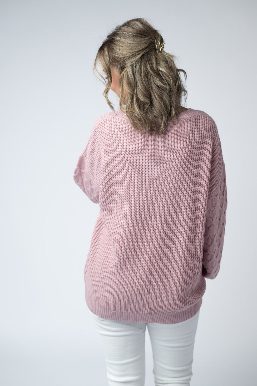 IN STOCK Talina Textured Sweater - Rose FINAL SALE