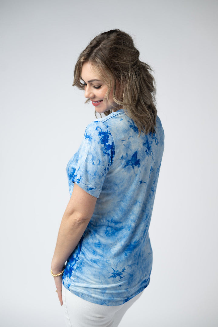 IN STOCK Sophie Top - Blue Tie Dye FINAL SALE