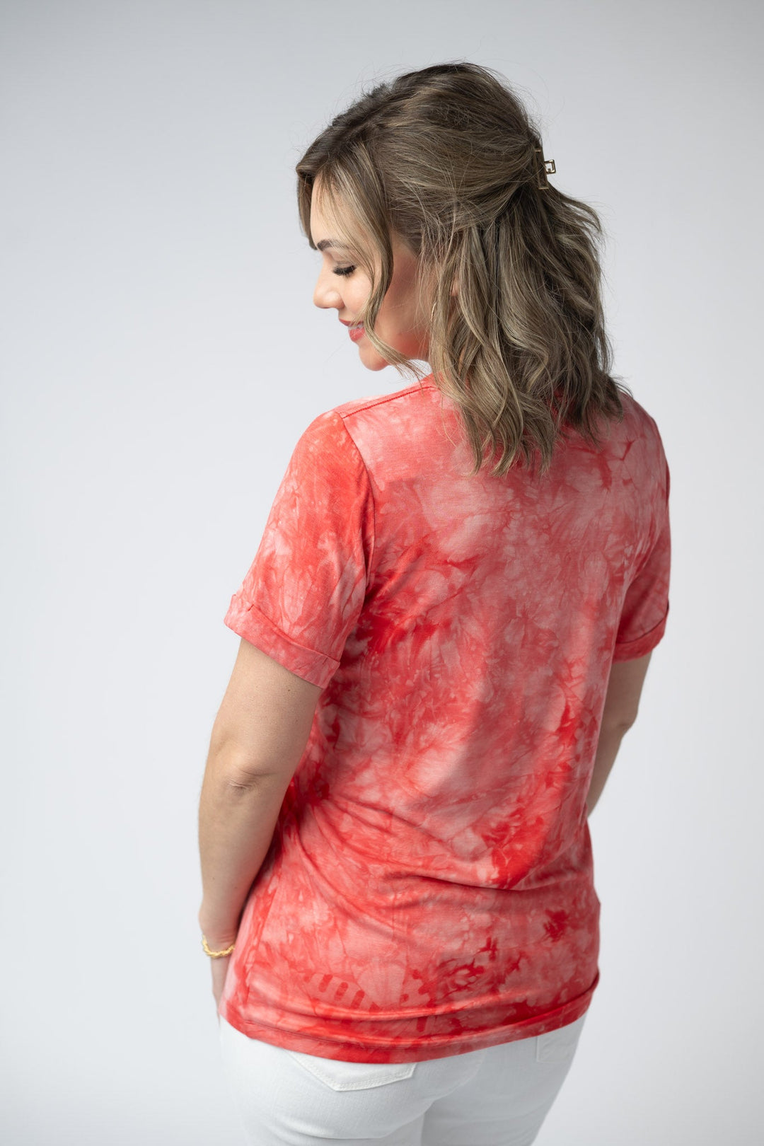 IN STOCK Sophie Top - Red Tie Dye FINAL SALE