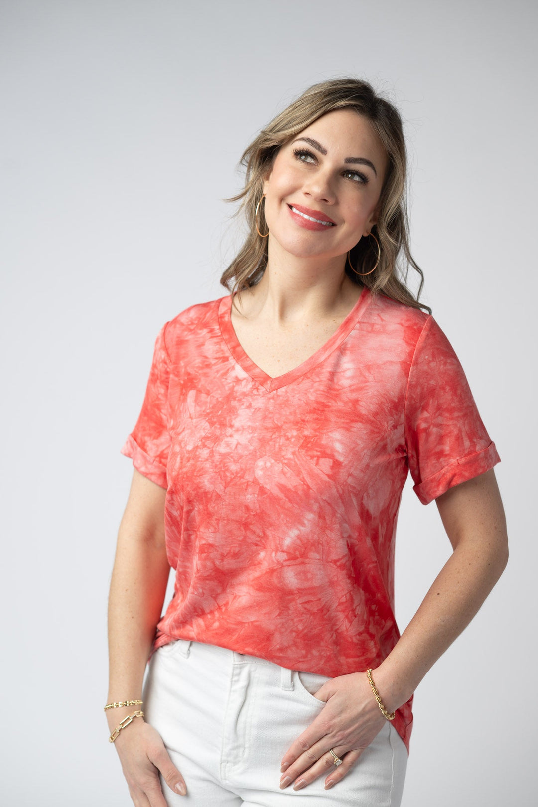 IN STOCK Sophie Top - Red Tie Dye FINAL SALE