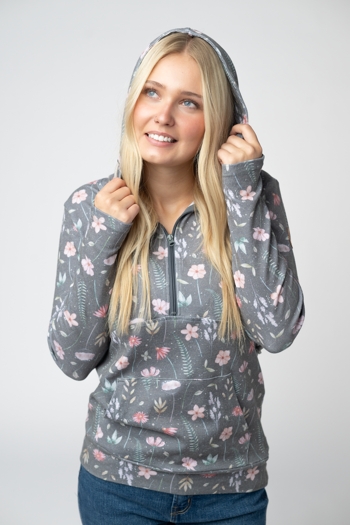 IN STOCK HalfZip Hoodie - Wildflower Meadow