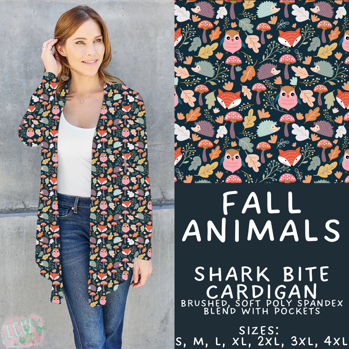 Batch #407 - Fall Fun 2 - Closes 9/4 - ETA mid/late October - Fall Animals Cardigan