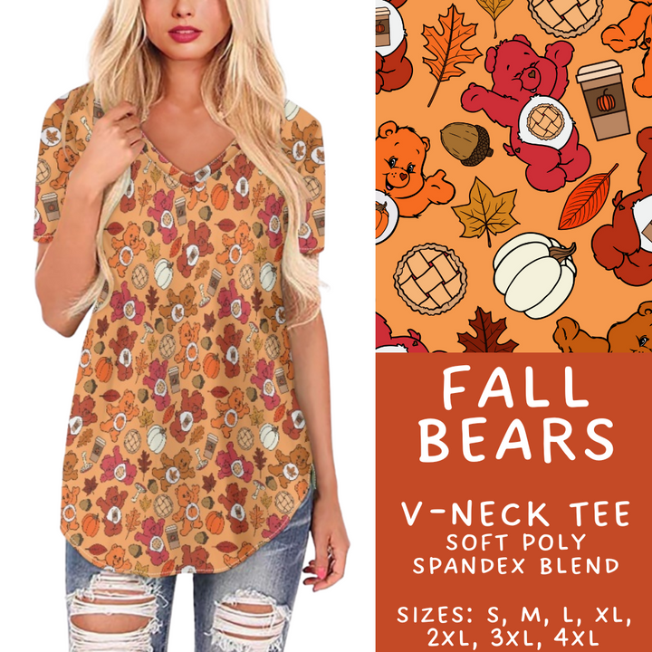 Batch #409 - Character Fall 2 - Closes 9/8 - ETA late October - Fall Bears V-Neck Tee