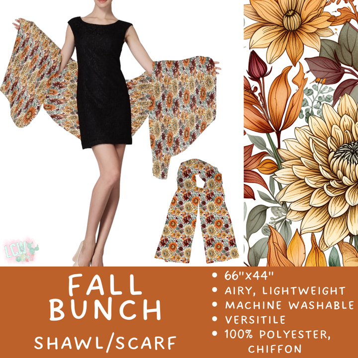 Batch #415 - The Scarf/Shawl Collection - Closes 9/18 - ETA early Nov - Fall Bunch Scarf/Shawl