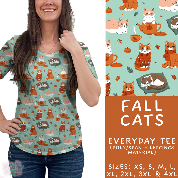 Batch #403 - Hello Fall 2 - Closes 8/28 - ETA mid October - Fall Cats Everyday Tee