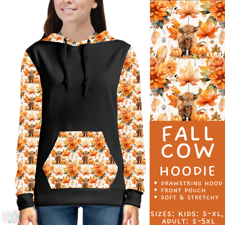 Batch #403 - Hello Fall 2 - Closes 8/28 - ETA mid October - Fall Cow Hoodie