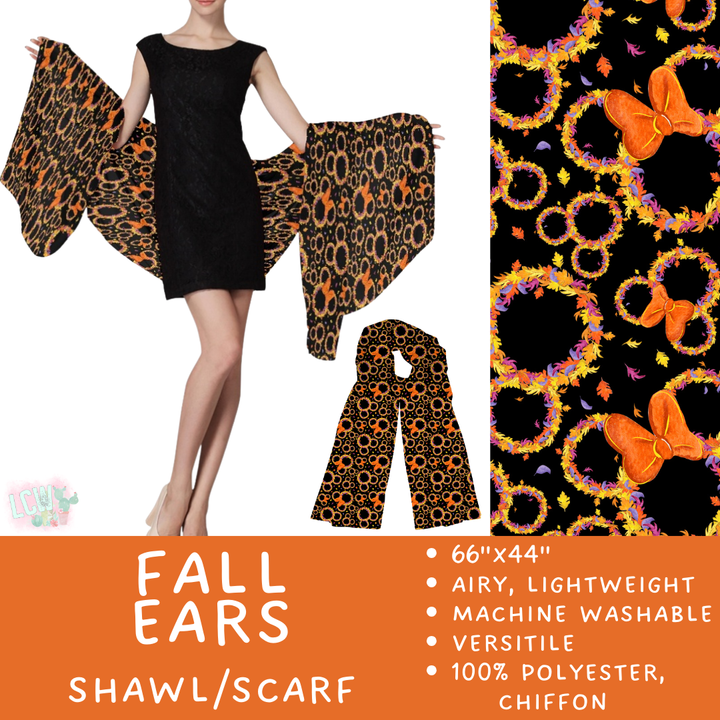Batch #415 - The Scarf/Shawl Collection - Closes 9/18 - ETA early Nov - Fall Ears Scarf/Shawl