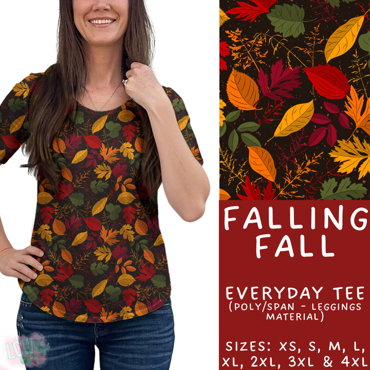 Batch #403 - Hello Fall 2 - Closes 8/28 - ETA mid October - Falling Fall Everyday Tee