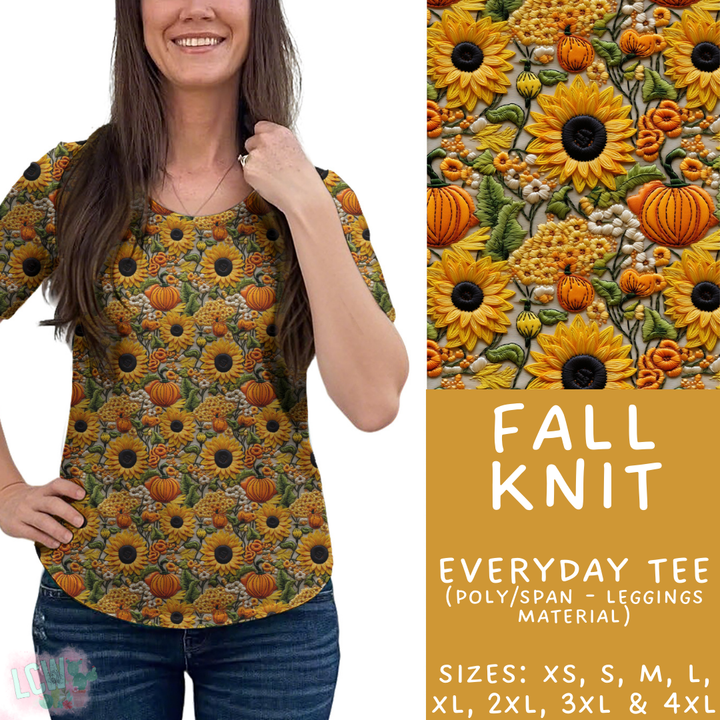 Batch #407 - Fall Fun 2 - Closes 9/4 - ETA mid/late October - Fall Knit Everyday Tee