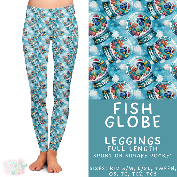 Batch #432 - Winter Globes - Closes 10/17 - ETA early December - Fish Globe Full Length Leggings
