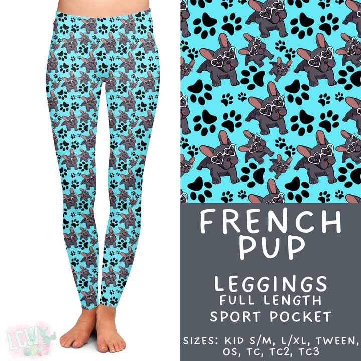Batch #443 - September Request Run - Closes 11/6 - ETA mid/late Dec - French Pup Full Length Leggings