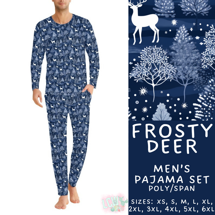 Batch #425 - Winter Family Pajamas - Closes 10/6 - ETA late Nov - Frosty Deer Men's Pajama Set