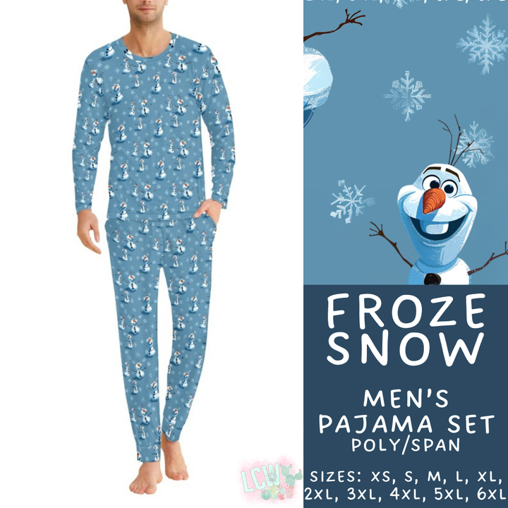 Batch #412 - Christmas Family Pajamas 2 - Closes 9/12 - ETA late October - Froze Snow Men's Pajama Set
