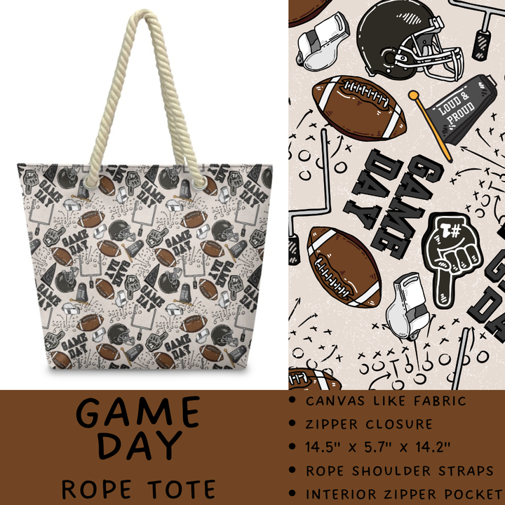 Batch #447 - The Rope Tote - Closes 11/13 - ETA late Dec - Game Day Rope Tote